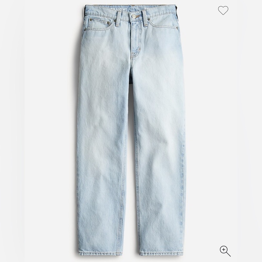 J. Crew 90’s high rise classic straight in waterside wash